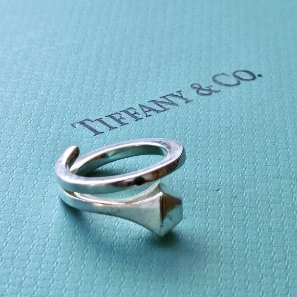 EXTREMELY RARE Vintage Tiffany & Co. Elsa Peretti Sterling Siver Nail Ring 6.25 - Picture 6 of 9